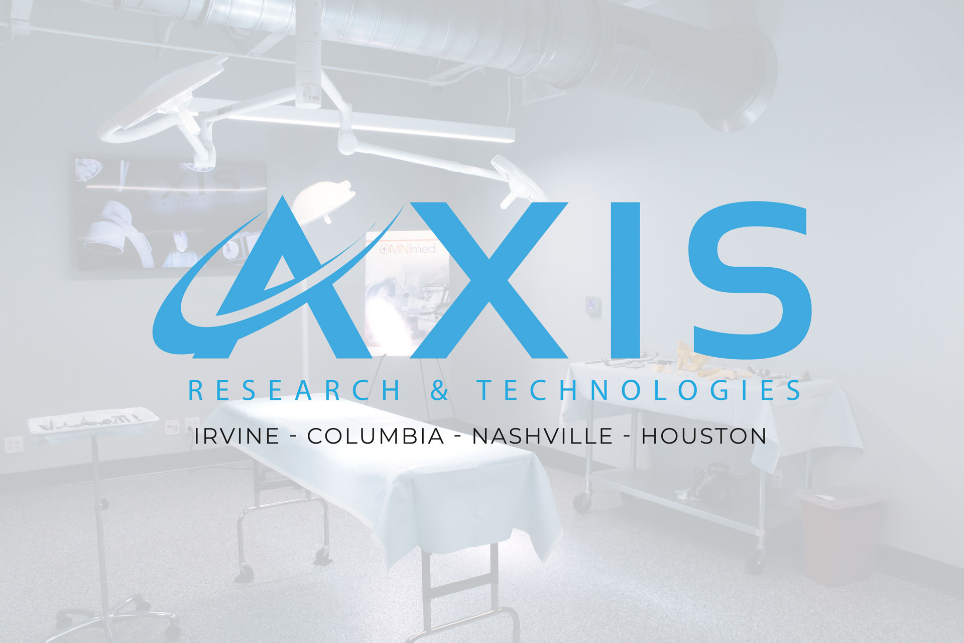 AXIS logo over operating room scene